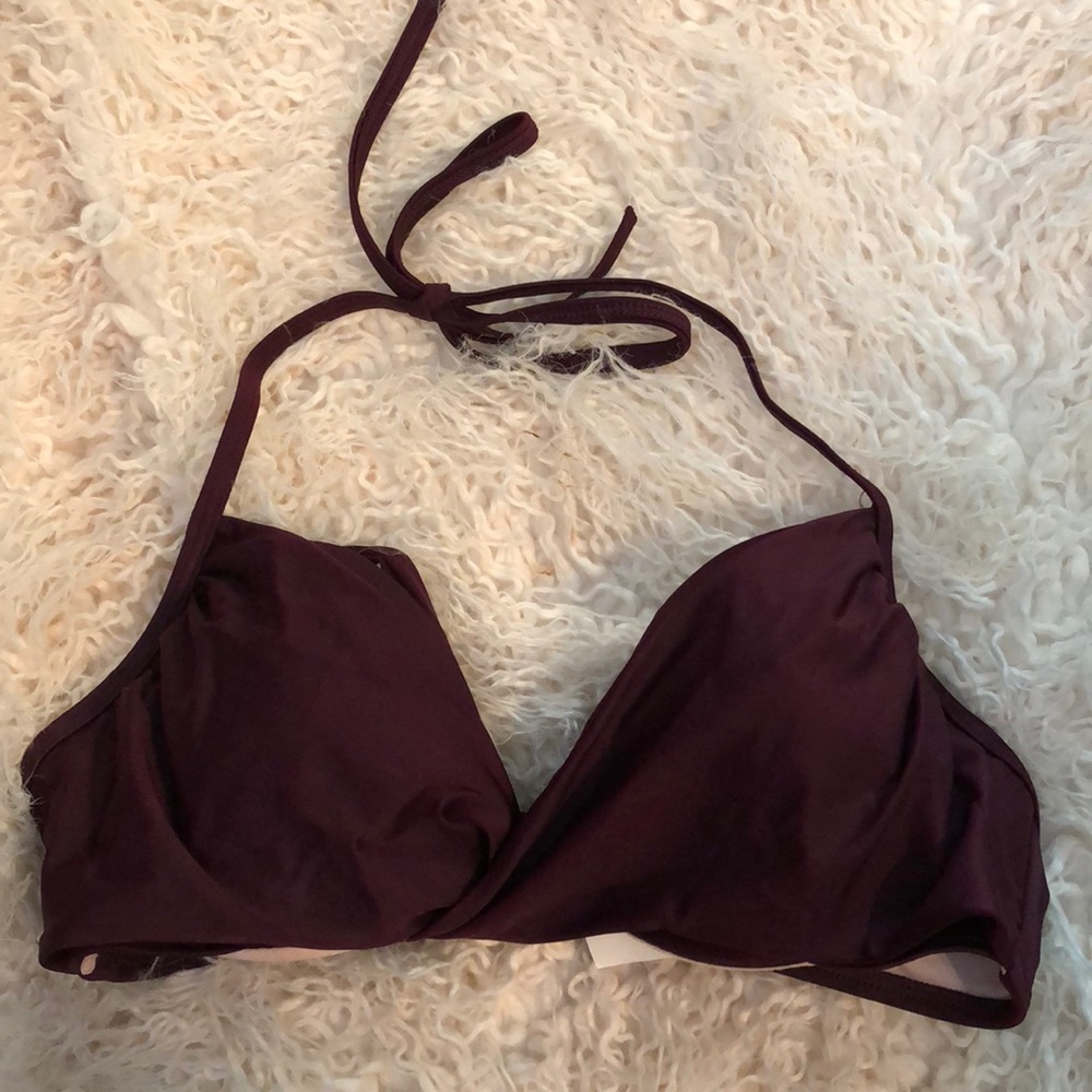 Victoria’s Secret burgundy wrap bikini top